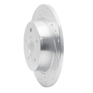 Mercedes-Benz A190 Brake Rotor (1) - Rear Left - R1 Concepts - Drilled & Slotted - Silver - `01-`06